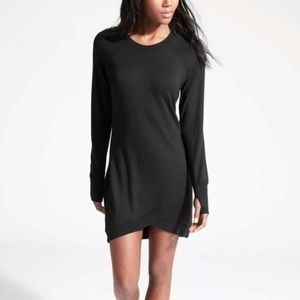 Black Athleta Long Sleeve Sweatshirt Dress S